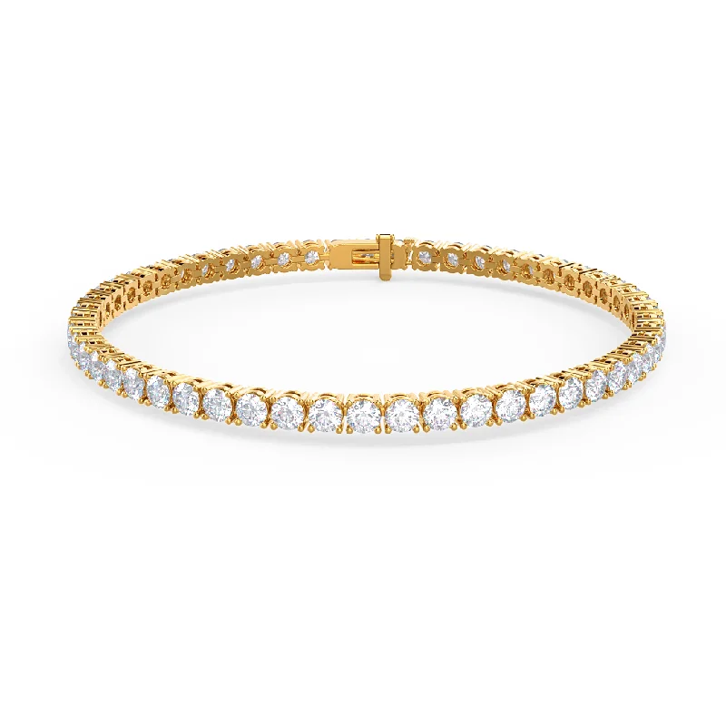 moonstone bangles for women -5 Carat Straight Line Tennis Bracelet in Gold