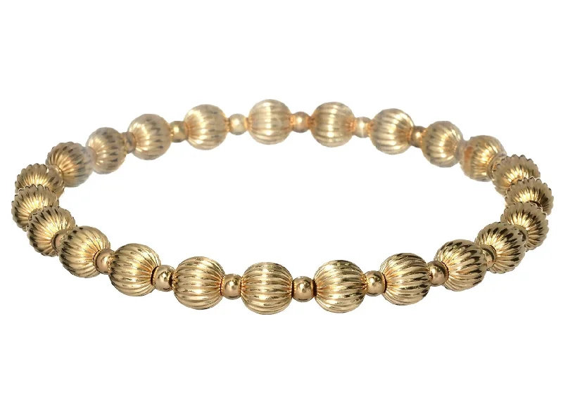 luxury charm bracelets for women -Stretchy Anti-tarnish Gold Filled MICHELLE Stackable Bracelet