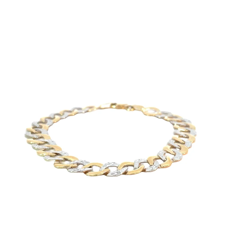 infinity bracelets for women -Two Tone Flat Open Link Bracelet