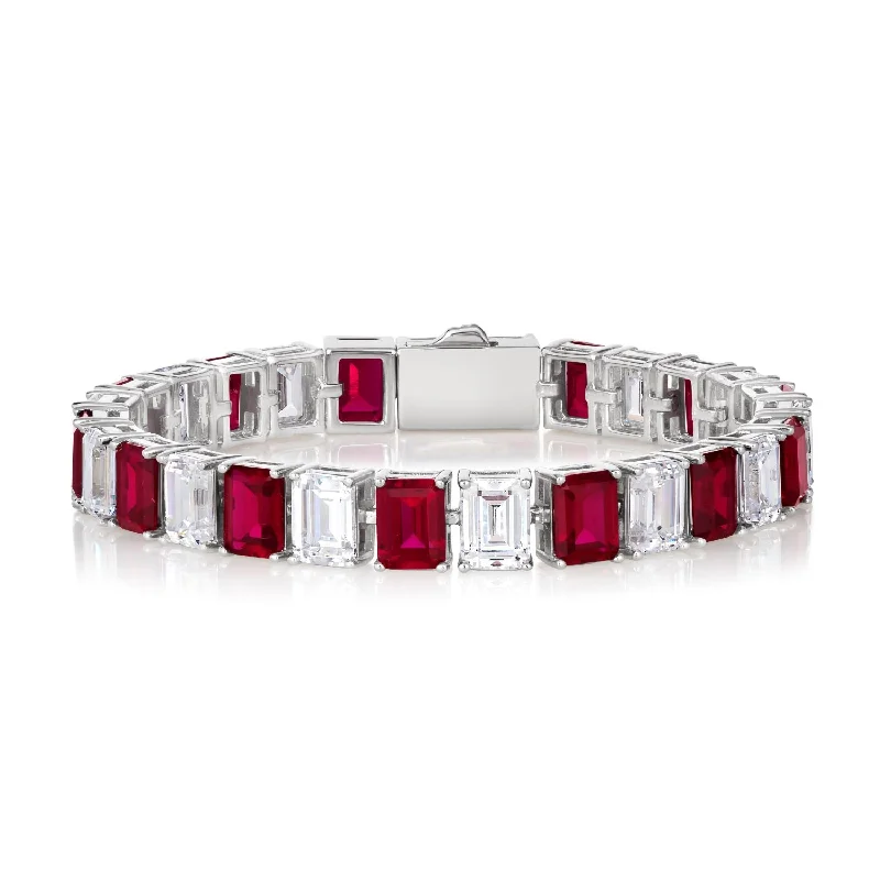 trendy bangles for women -Lisa Marie Ruby Statement Bracelet