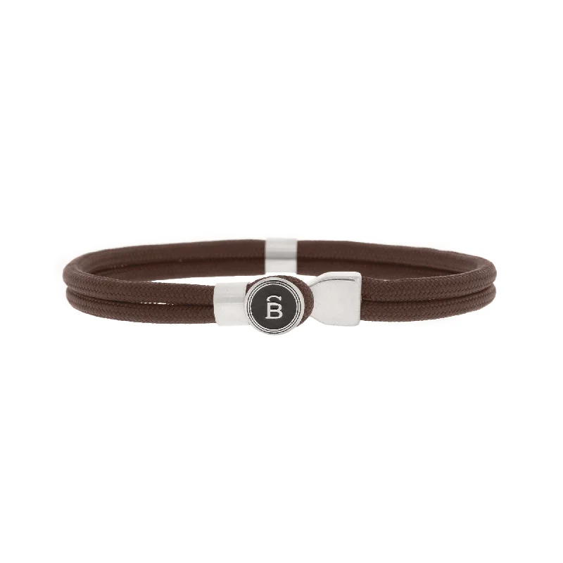 modern bangles set for women -Riptide Rope Bracelet Brown