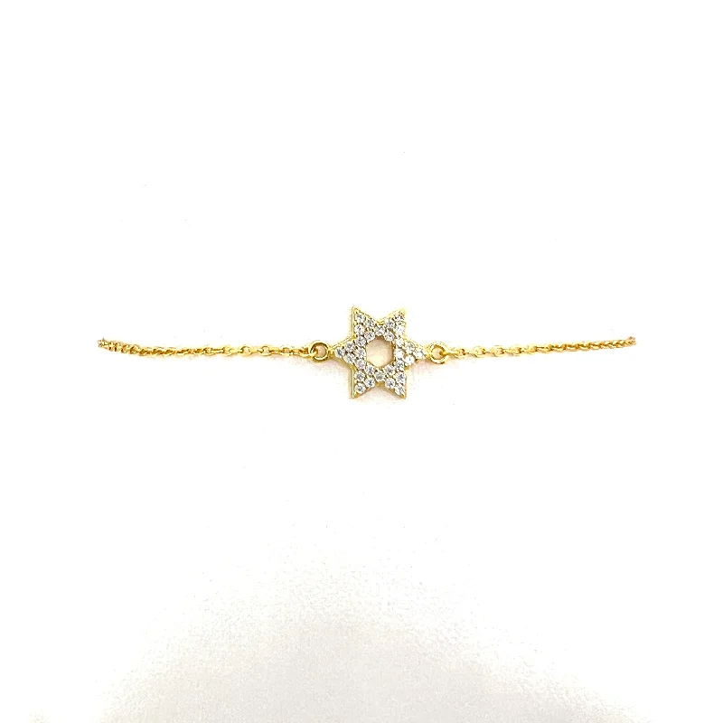 unique bracelets for women -STAR OF DAVID PAVE BRACELET