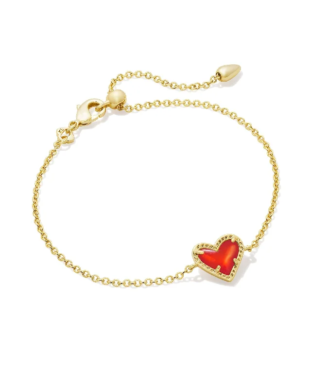 fashion bracelets for women -Kendra Scott Ari Heart Delicate Chain Bracelet