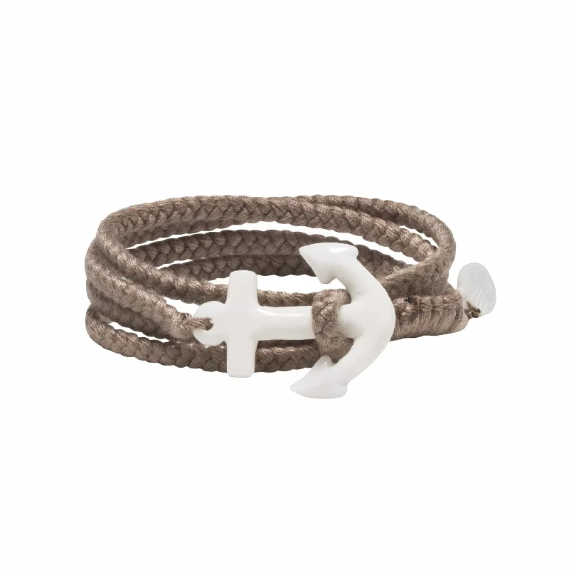 delicate bracelets for women -Anchor Wrap Bracelet