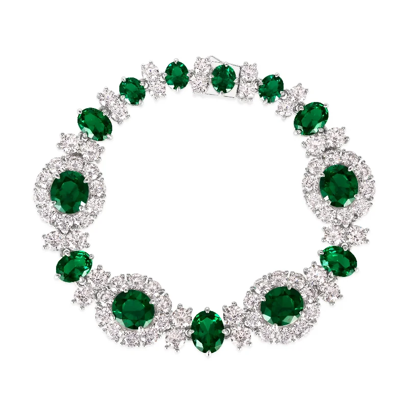 bangles sets for women -Worth Avenue Bracelet in Green Emerald