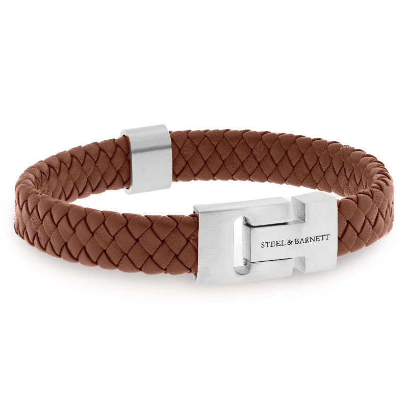 wedding bracelets for women -Harrison Nappa Leather Bracelet Peanut