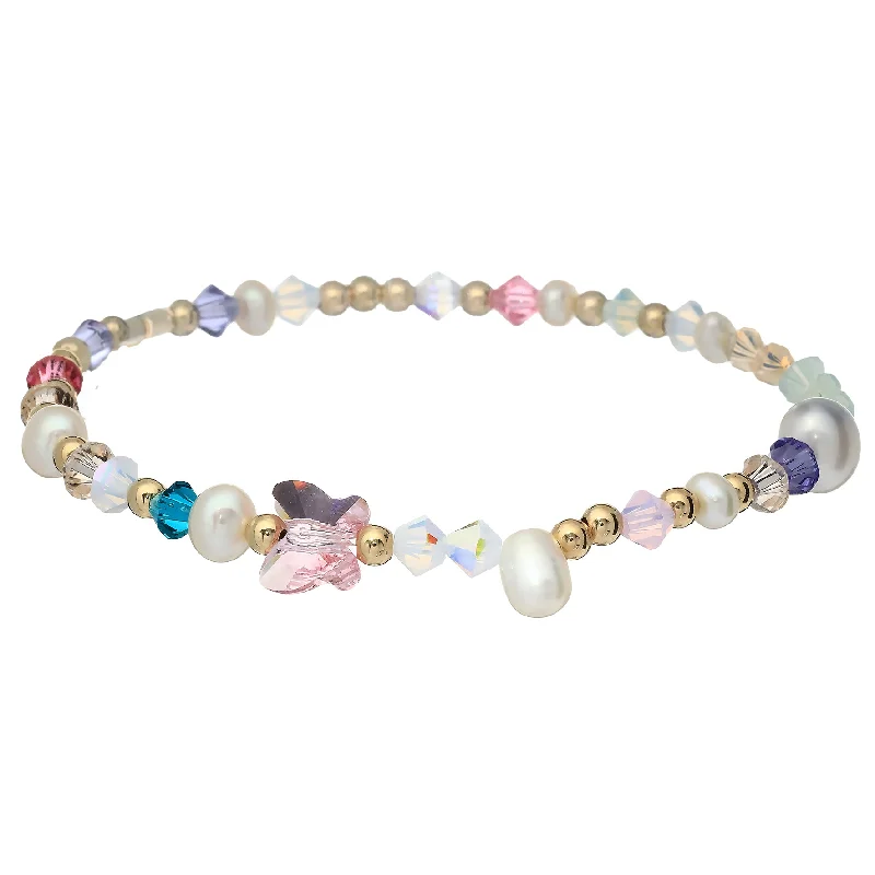 customized bracelets for women -"PIPA" Clear Crystal Bracelet