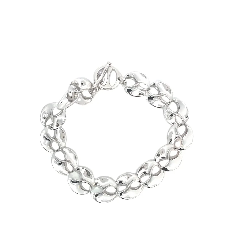 chic bangles for women -Jorge Revilla Love Silver Collection Bracelet